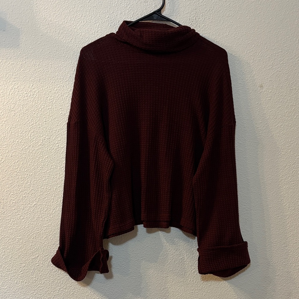 SHEIN Deep Red Knit Sweater